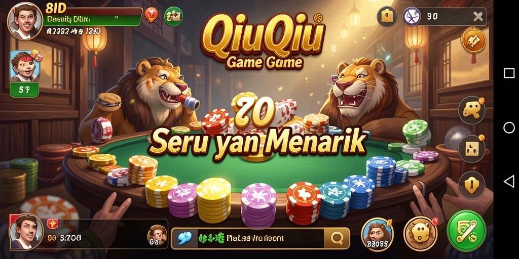 Tampilan gameplay QiuQiu yang seru dan kompetitif di 8ID.
