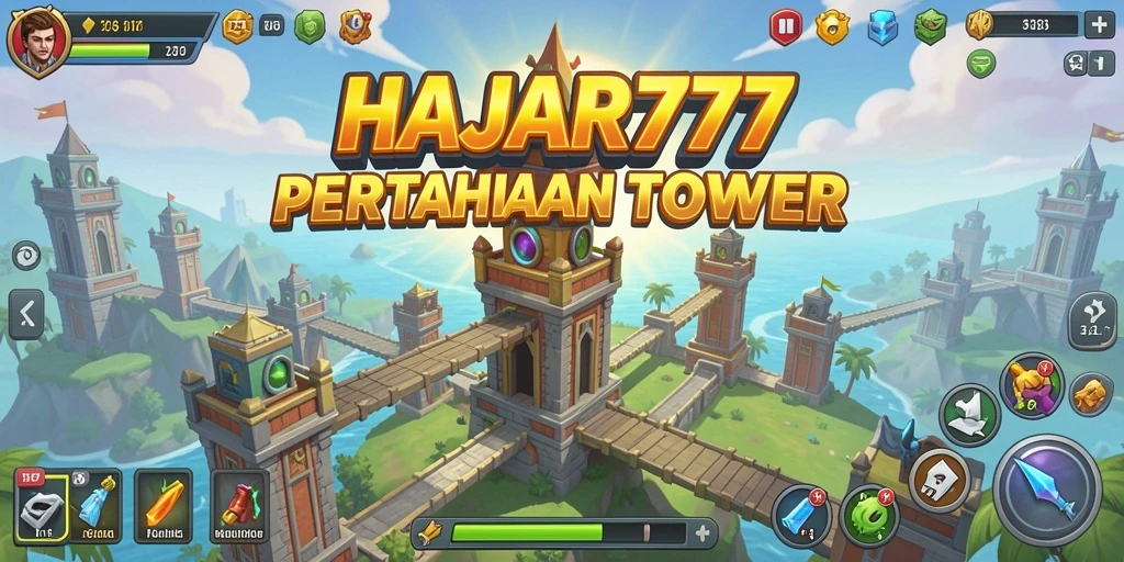 Gameplay menegangkan HAJAR777 dalam aksi Tower Defense.