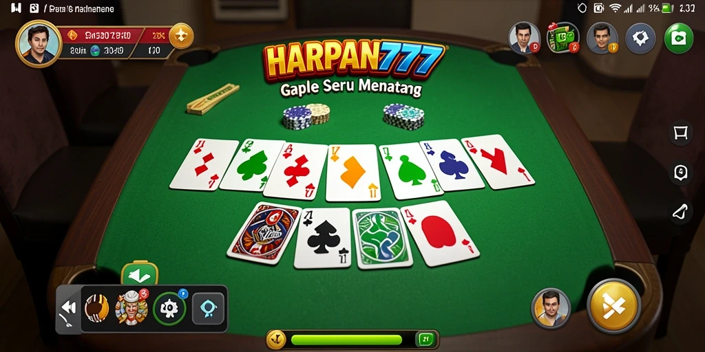 Screenshot utama HARAPAN777 menampilkan keseruan permainan Gaple.