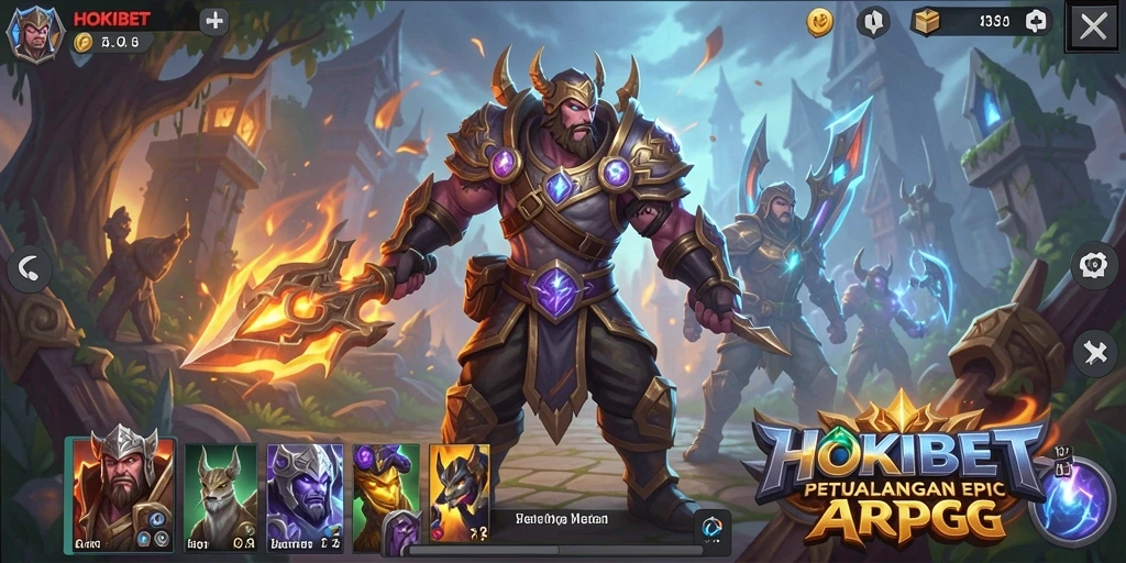 Tampilan gameplay seru HOKIBET dalam dunia ARPG yang epik.