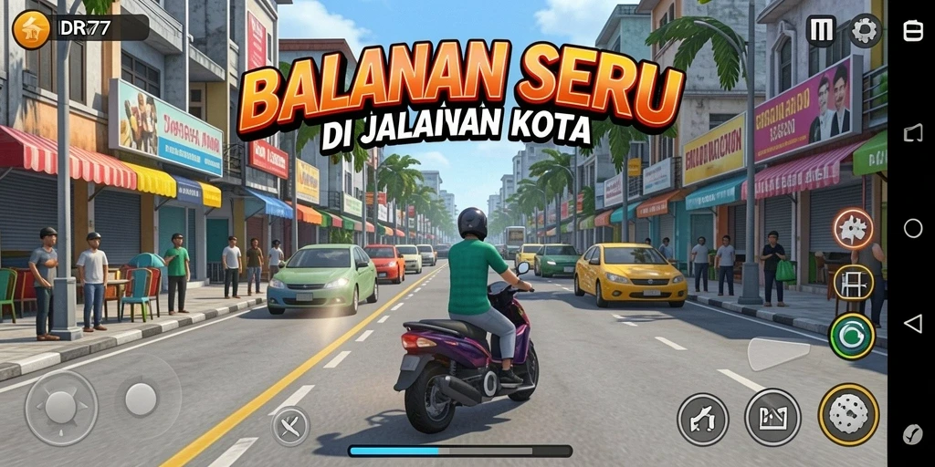 Tangkapan layar gameplay IDR77 dengan balapan mendebarkan.