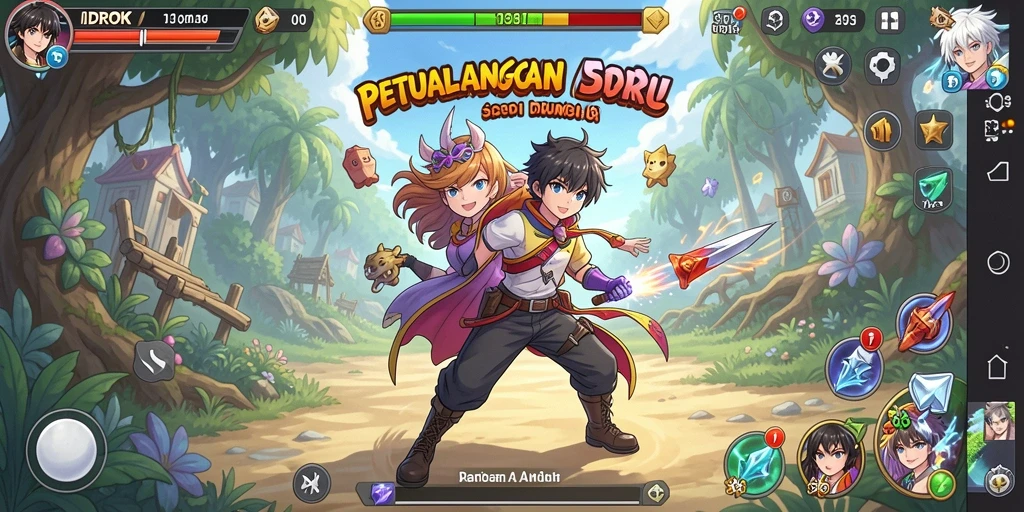 Tampilan gameplay seru dari game Anime IDROK.