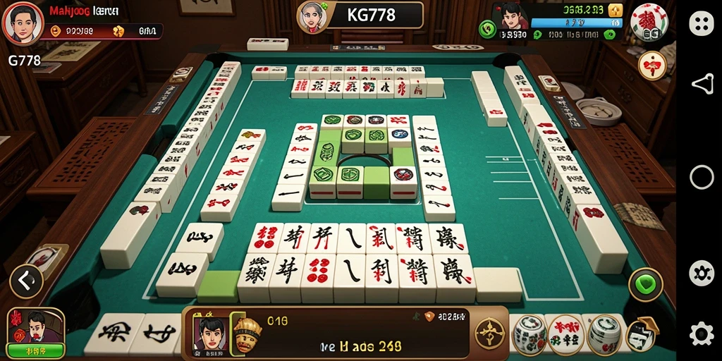 Screenshot utama KG778 menampilkan aksi seru permainan Mahjong.