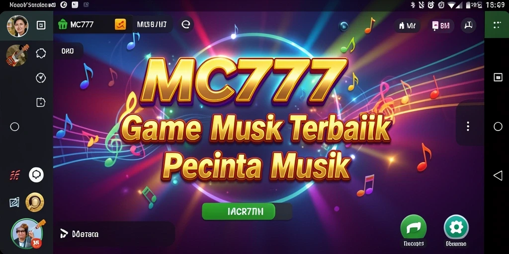 Screenshot gameplay <strong>MC777</strong> menunjukkan pengalaman musik yang menyenangkan.