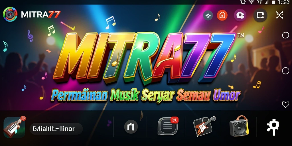 Tangkapan layar gameplay MITRA77 yang menampilkan keseruan bermain musik.