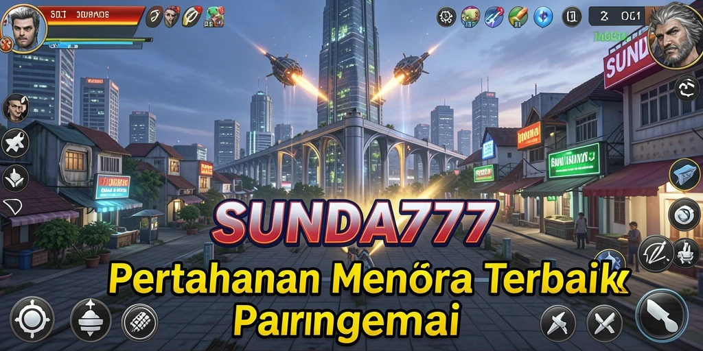Tangkapan layar SUNDA777 menunjukkan aksi menara bertahan dari serangan musuh.