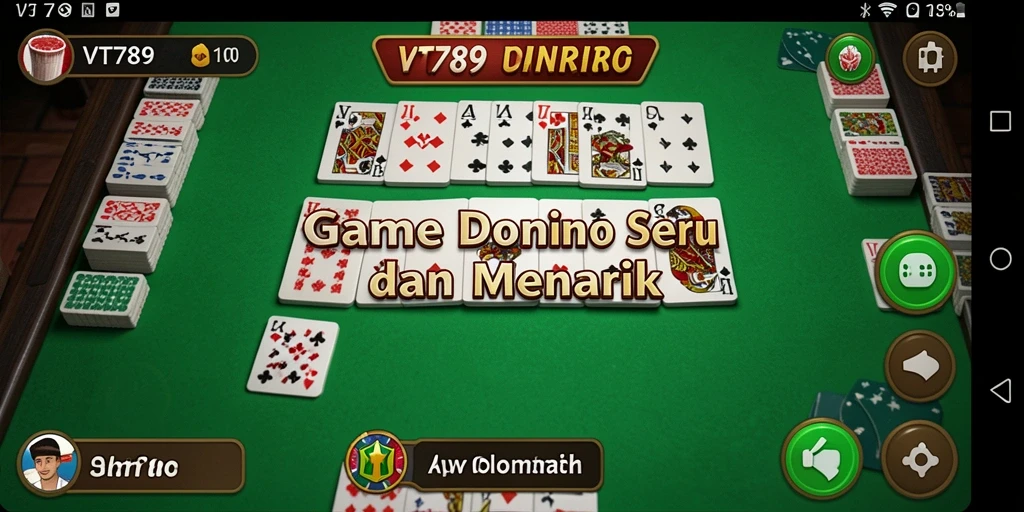 Screenshot VT789 menunjukkan gameplay seru dan interaktif Domino.