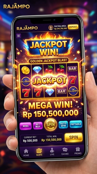 Tampilan utama aplikasi rajampo yang user-friendly.